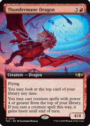 Dragon Crin-de-Foudre (Illustration étendue) (TDC-078) - Commandant : Tarkir : Tempête de Dragons 