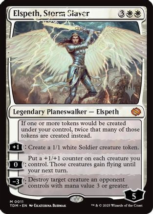 Elspeth, Storm Slayer (PPTDM-011) - Promo Pack: Tarkir: Dragonstorm