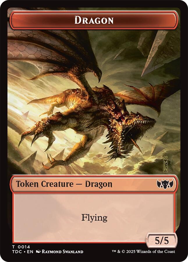 Dragon (0014) // Treasure Double-Sided Token