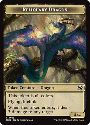 Dragon Reliquaire // Dragon (0011) Jeton recto-verso (TDM-15 // 11) - Tarkir : Tempête de Dragons 