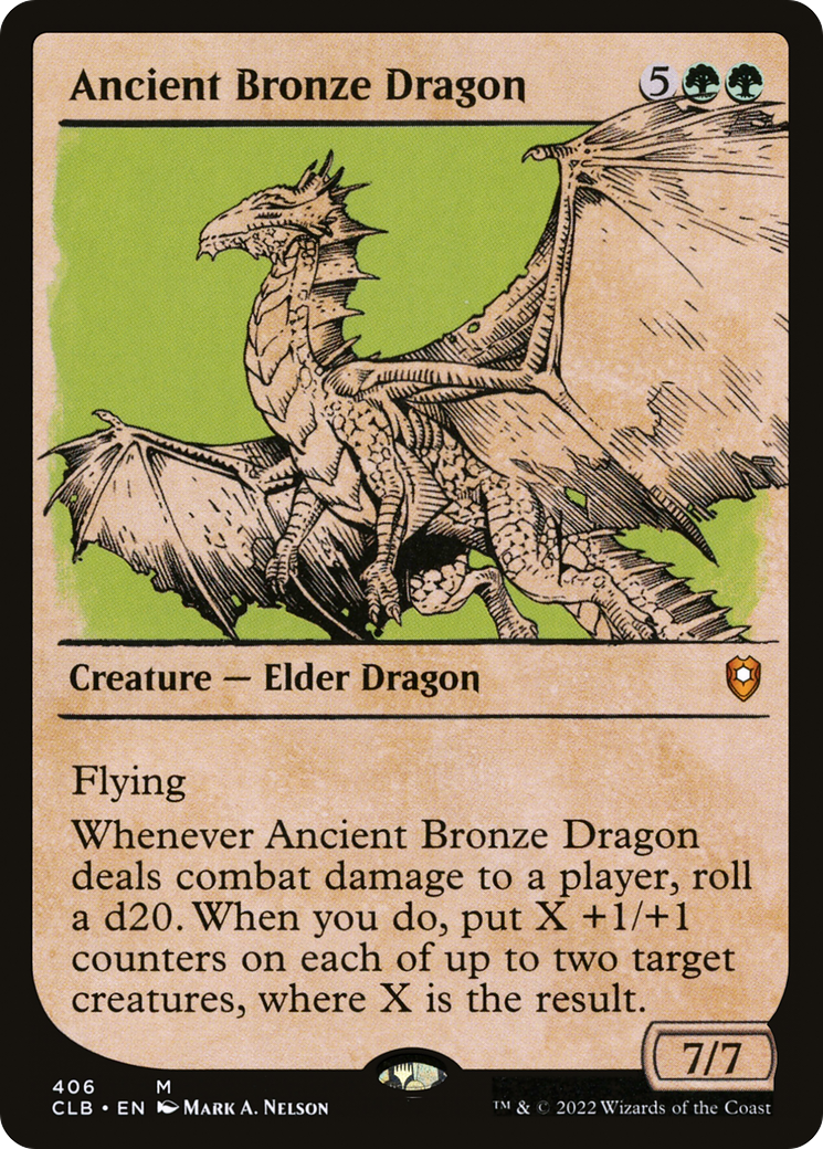 Dragon de bronze antique (CLB-406) - Commander Legends : La Bataille de Baldur's Gate : (Vitrine) Foil 