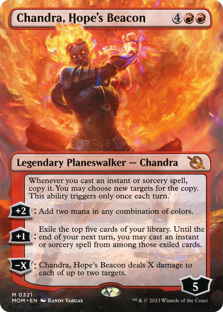 Chandra, Hope's Beacon (Borderless) (MOM-321) - March of the Machine (Borderless) Foil