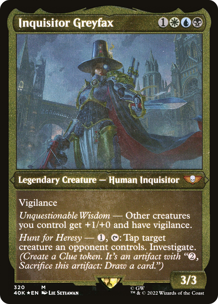 Inquisiteur Greyfax (40K-320) - Warhammer 40,000 Commander Etched Foil
