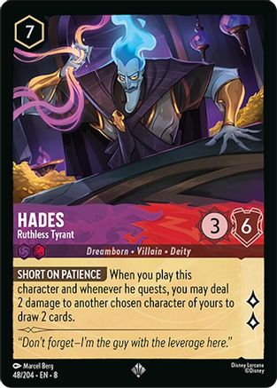 Hades - Ruthless Tyrant (48/204) - Reign of Jafar Cold Foil