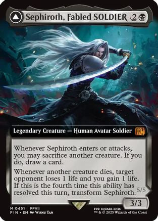 Sephiroth, Fabled SOLDIER // Sephiroth, One-Winged Angel (FIN-451) - FINAL FANTASY: (Extended Art) Foil