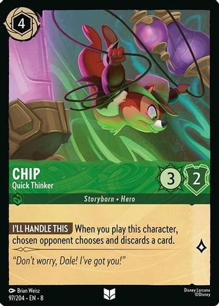 Chip - Quick Thinker (97/204) - Reign of Jafar Cold Foil