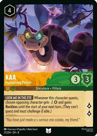 Kaa - Hypnotizing Python (21/204) - Reign of Jafar Cold Foil