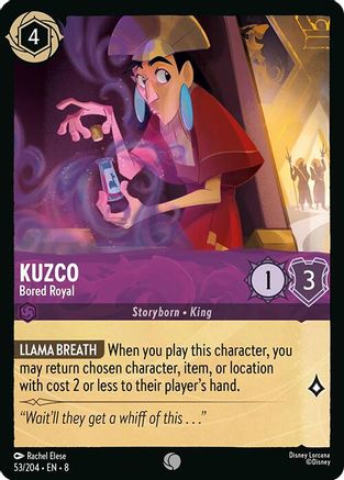 Kuzco - Bored Royal (53/204) - Reign of Jafar Cold Foil