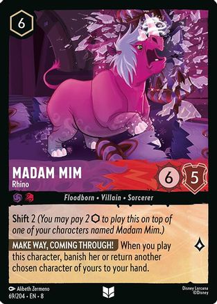 Madam Mim - Rhino (69/204) - Reign of Jafar Cold Foil
