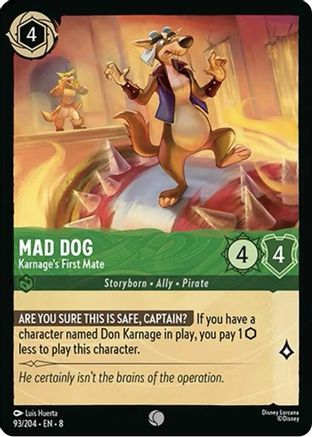 Mad Dog - Karnage's First Mate (93/204) - Reign of Jafar Cold Foil