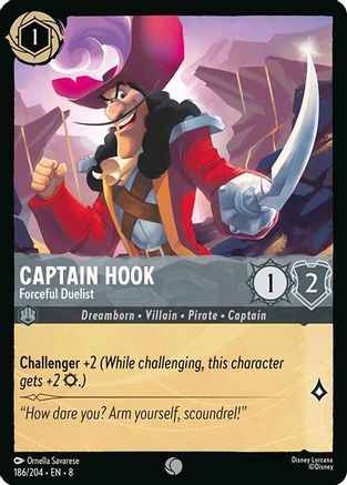 Captain Hook - Forceful Duelist (186/204) - Reign of Jafar