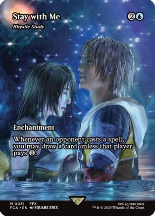 Stay with Me - Rhystic Study (Showcase) (FCA-031) - FINAL FANTASY: Through the Ages / Stay with Me: (enchantment) (Borderless)