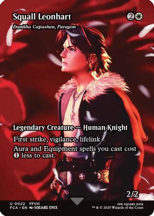 Squall Leonhart - Danitha Capashen, Paragon (Showcase) (FCA-022) - FINAL FANTASY: Through the Ages / Squall Leonhart (Borderless) Foil