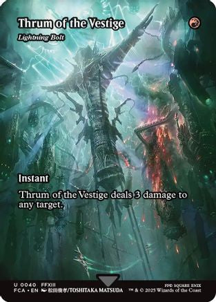 Thrum of the Vestige - Lightning Bolt (Showcase) (FCA-040) - FINAL FANTASY: Through the Ages / Thrum of the Vestige (Borderless) Foil