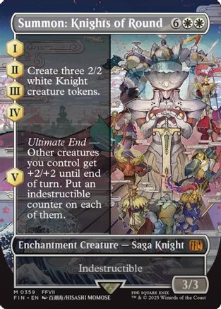 Summon: Knights of Round (FIN-359) - FINAL FANTASY: (enchantment) (Borderless) Foil