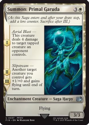 Summon: Primal Garuda (FIN-037) - FINAL FANTASY: (enchantment)