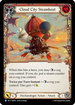 Cloud City Steamboat (Red) (SEA015) - High Seas Rainbow Foil