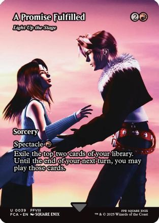A Promise Fulfilled - Light Up the Stage (Showcase) (FCA-039) - FINAL FANTASY: Through the Ages Foil