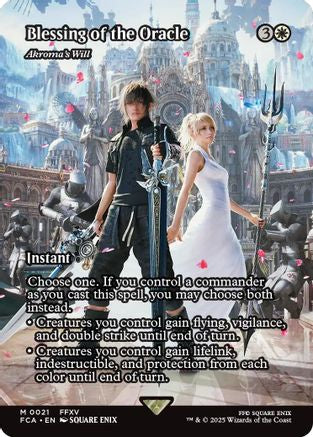 Blessing of the Oracle - Akroma's Will (Showcase) (FCA-021) - FINAL FANTASY: Through the Ages / Blessing of the Oracle (Borderless) Foil