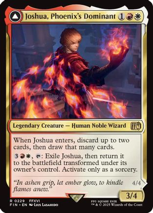 Joshua, Phoenix's Dominant // Phoenix, Warden of Fire (FIN-229) - FINAL FANTASY: (enchantment) Foil