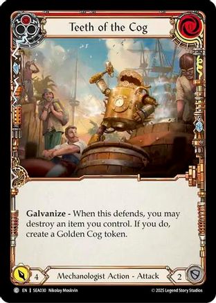 Teeth of the Cog (Red) (SEA030) - High Seas Rainbow Foil