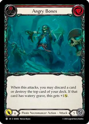 Angry Bones (Red) (SEA062) - High Seas Rainbow Foil