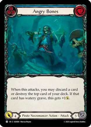 Angry Bones (Blue) (SEA064) - High Seas Rainbow Foil