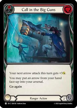 Call in the Big Guns (Red) (SEA120) - High Seas Rainbow Foil