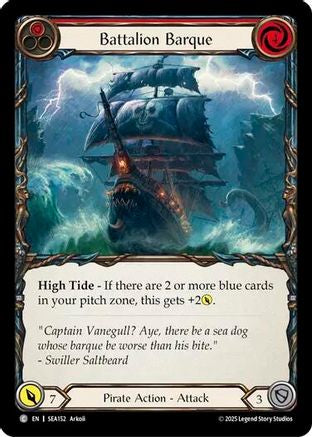 Battalion Barque (Red) (SEA152) - High Seas Rainbow Foil