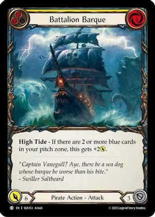 Battalion Barque (Yellow) (SEA153) - High Seas Rainbow Foil