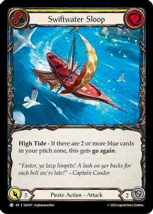 Swiftwater Sloop (Yellow) (SEA167) - High Seas Rainbow Foil