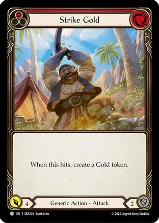 Strike Gold (Red) (SEA229) - High Seas Rainbow Foil