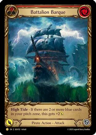 Battalion Barque (Red) (Treasure) (SEA152) - High Seas Cold Foil