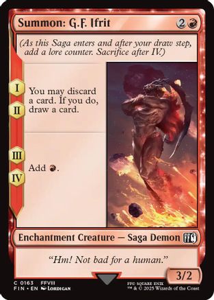 Summon: G.F. Ifrit (FIN-163) - FINAL FANTASY: (enchantment)