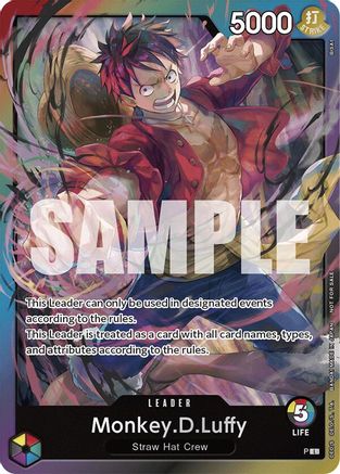 Monkey.D.Luffy (A Fist of Divine Speed Release Event Leader) (P) - One Piece Promotion Cards Foil