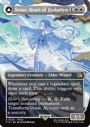 Venat, Heart of Hydaelyn // Hydaelyn, the Mothercrystal (FIN-329) - FINAL FANTASY (Borderless) Foil