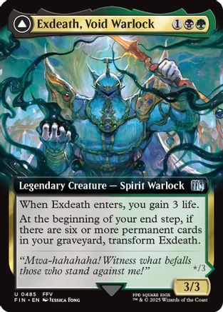 Exdeath, Void Warlock // Neo Exdeath, Dimension's End (FIN-485) - FINAL FANTASY: (Extended Art) Foil