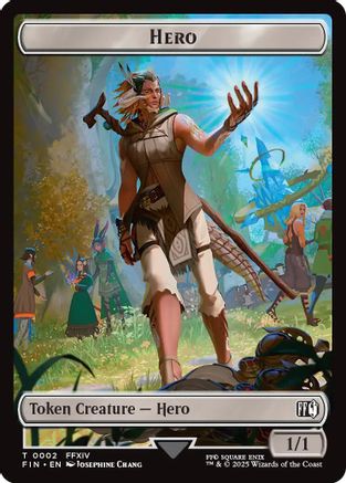 Hero (0002) // Copy (0001) Double-Sided Token (FIN-2 // 1) - FINAL FANTASY Foil