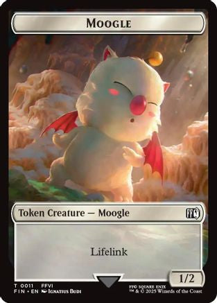 Moogle // Zombie Double-Sided Token (FIC-11 // 6) - Commander: FINAL FANTASY