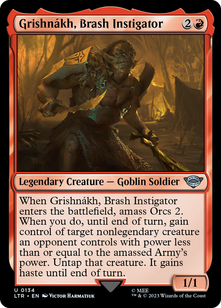 Grishnakh, Brash Instigator (LTR-134) - The Lord of the Rings: Tales of Middle-earth Foil
