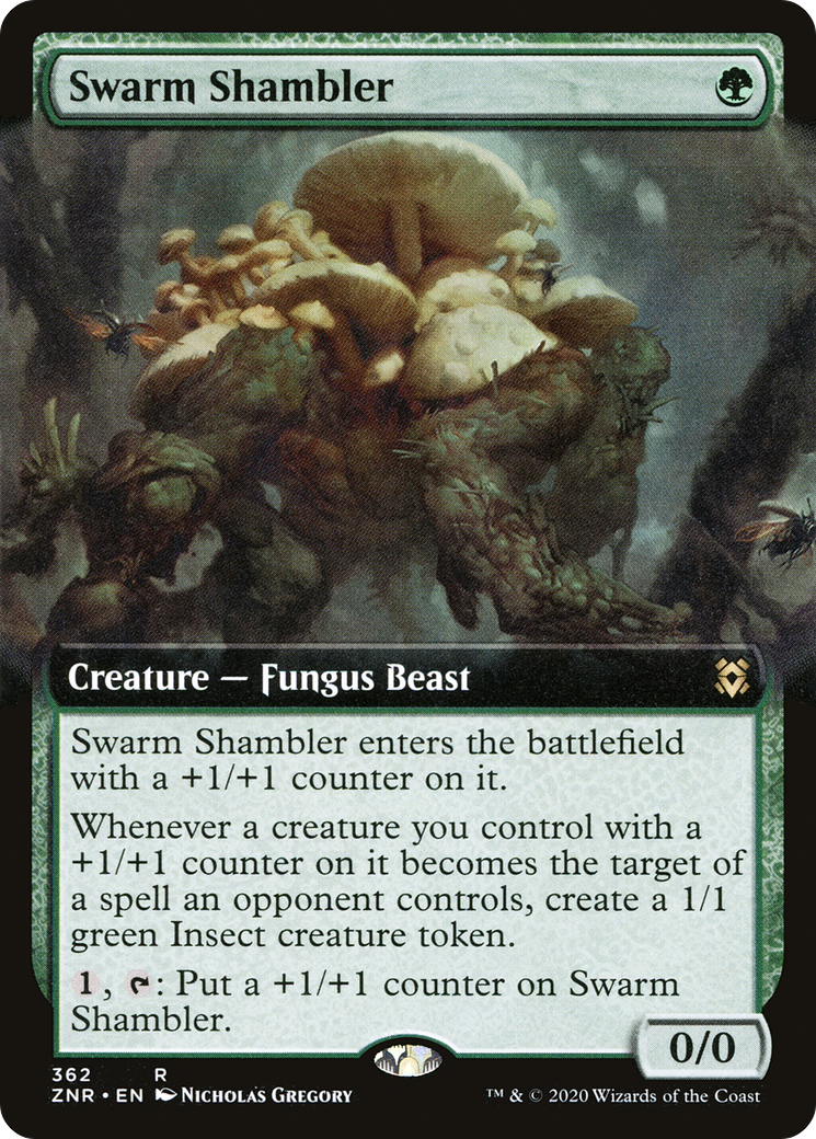 Swarm Shambler (Extended Art) (ZNR-362) - Zendikar Rising: (Extended Art)
