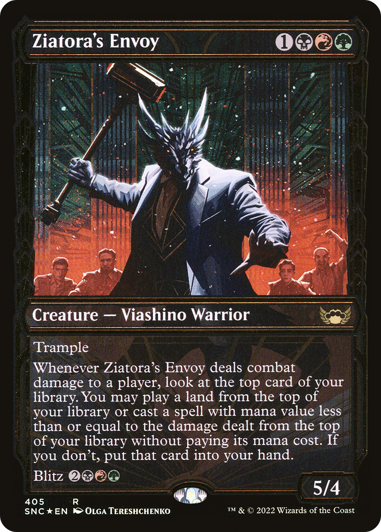 Ziatora's Envoy (Gilded Foil) (SNC-405) - Streets of New Capenna: (Showcase) Foil