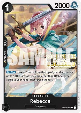 Rebecca (Judge Pack Vol. 6) (OP04-092) - One Piece Promotion Cards Foil