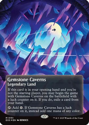 Gemstone Caverns (0151) (Borderless) (Galaxy Foil) (EOS-151) - Edge of Eternities: Stellar Sights Foil