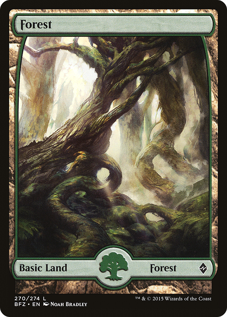 Forest (270) - Full Art (BFZ-270) - Battle for Zendikar Foil