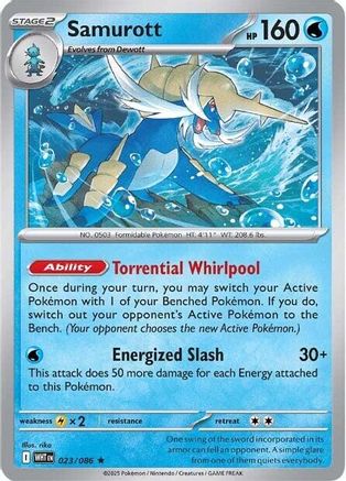 Samurott 23 - SV White Flare Holofoil