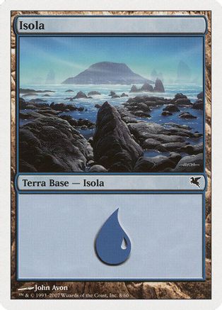 Island (Italian) - "Isola" (E8) (PSAL-0E8) - Magic Encyclopedia 2005 (Salvat/Hachette)