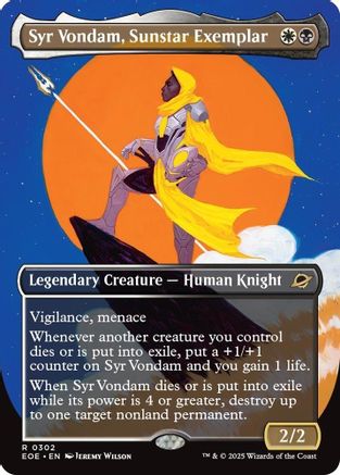 Syr Vondam, Sunstar Exemplar (Borderless) (EOE-302) - Edge of Eternities