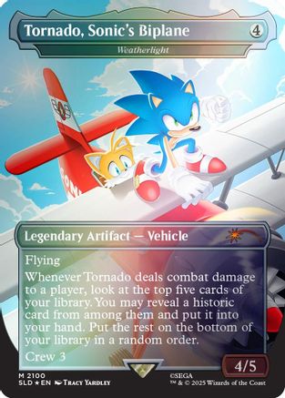 Tornado, Sonic's Biplane - Weatherlight (Rainbow Foil) (SLD-2100) - Secret Lair Drop Series Foil