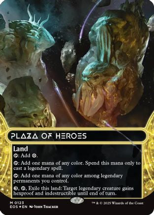 Plaza of Heroes (0123) (Borderless) (Galaxy Foil) (EOS-123) - Edge of Eternities: Stellar Sights Foil